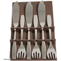 Neuetischkultur Besteck-Set Fisch Besteckset 6-teilig (6-tlg), Edelstahl, Fischmesser Fischgabel
