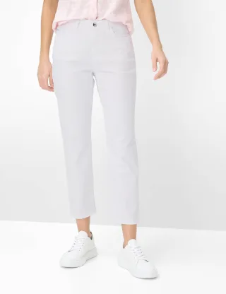 Brax Damen Five-Pocket-Hose Style CAROLA S WHITE, denim weiß, Gr. 38L