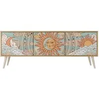 SPACEREBELS TV-Schrank mit Türen, Fernsehtisch, Sideboard, Board mit Stauraum, Tisch mit Beinen Lowboards 161 cm Fernsehschrank