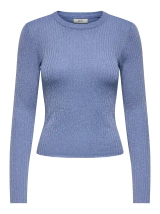 JDY - JDYPLUM LUREX L/S O-NECK PULLOVER KNT Ultramarine - Gr. - XL