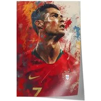 JUSTGOODMOOD Poster Premium ® Fußball Legende Cristiano Ronaldo Portugal · Kunstposter, Ronaldo (1 St), verschiedene Größen wählbar