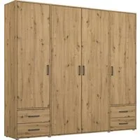 rauch Drehtürenschrank Kleiderschrank Schrank Garderobe Wäscheschrank VOYAGER (in 3 verschiedenen Ausstattungen BASIC/CLASSIC/PREMIUM) mit 2 modernen Griffvarianten, mit Außenschubladen MADE IN GERMANY