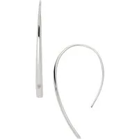 Fossil Paar Ohrhaken Schmuck Edelstahl Ohrringe Bevel Hoop Fashion