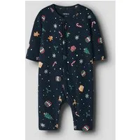 Name It Strampler NBNVISMAS LS NIGHTSUIT aus Baumwollmischung, mit elastischem Jersey, Langarm