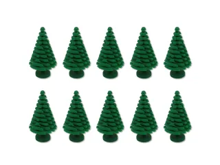 10 x LEGO Pflanzen-Set Bäume Tannen Pinien groß [110g 52x40x40cm] grün