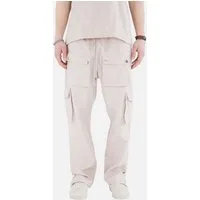 OSSY HOMER Jogginghose viele Taschen Jogger seitlich zu öffnen Knöpfe Herrenhose