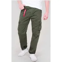 Alpha Industries Cargohose Jet Pant mit seitlichen Cargotaschen und Kordelzug am Beinabschluss