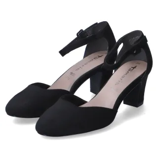 Tamaris Spangenpumps - Gr. 38 - Schwarz - Textil