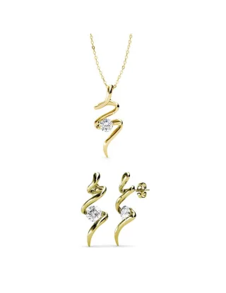 Spiralset - Gold und Kristall