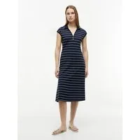 Tommy Hilfiger Polokleid LYOCELL PQ HENLEY MIDI POLO DRS Materialmix, Polokragen, mit Stretch