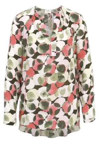 CARTOON - Casual-Bluse Khaki/Pink - Gr. - 36