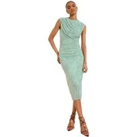 LIPSY Midikleid Lipsy strukturiertes Midikleid, Ausbrennermuster (1-tlg)