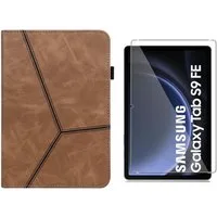 SmartUP Tablet-Hülle für Samsung Galaxy Tab S10+ / S9+ / S9 FE+ Tasche Case Schutzglas 9H 12,4 Zoll, integrierte Standfunktion, integrierte Kartenfächer
