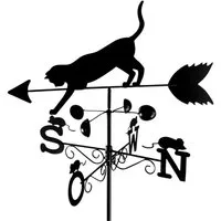 WENKO Wetterfahne Katze, BxLxH: 50x40x170 cm