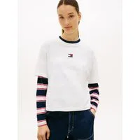 Tommy Jeans Kurzarmshirt TJW BXY BADGE TEE EXT Baumwolle, Boxy Fit