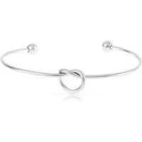 Made by Nami Armreif Armreif Silber / Gold aus chirurgischem Edelstahl Geflochtenes Herz, Größenverstellbar Hypoallergen Schmuck Geschenke für Frauen