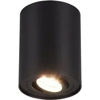 TRIO Leuchten LED Deckenstrahler, Dimmfunktion, LED wechselbar, Warmweiß, kleiner Aufbau-Spot Aufputz Strahler innen, Lichtspot Schwarz Ø 9,6cm