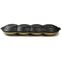 TUPPERWARE Servierschale Allegra Perle gold/schwarz mit Deckel