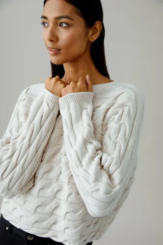 Oui - SIRAH Pullover offwhite - Gr. - 40