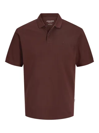 JACK&JONES - JJEBASIC POLO SS NOOS Bitter Chocolate - Gr. - S