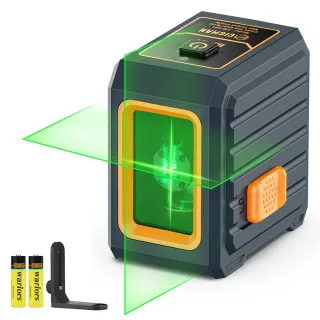 CIGMAN CM-G01 2 Lines Green Laser Level High Visibility ±0.3mm/m Self-Leveling IP54 Water Resistant Long Battery Life