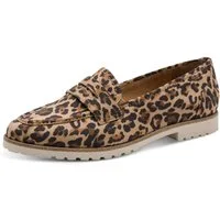 Tamaris Slipper Blockabsatz, Schlupfschuh, Businessschuh im angesagten Animal-Look