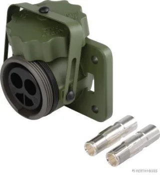 HERTH&BUSS Steckdose, 2-polig, 24 V grün - 51305416