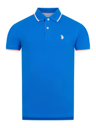 U.S. Polo Assn. Herren Poloshirt aus Baumwolle mit Kontrastdetails