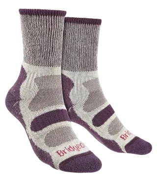 Bridgedale - Womens Wandern leichte Baumwolle Boot Socken - Pflaume