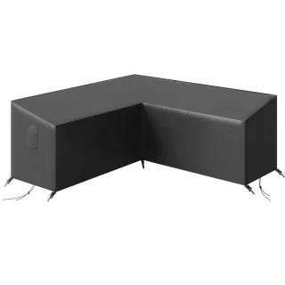 Outsunny Gartenmöbel-Abdeckung, Schwarz, Textil, 216x78x216 cm, Gartenzubehör, Gartenmöbel-Schutzhüllen