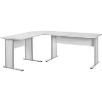 PROREGAL® Eckschreibtisch Möbelpartner Eckplatte Lion, HxBxT 22x65x65 cm, Lichtgrau