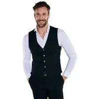 emilio adani Anzugweste Herren Anzug-Weste slim fit, Schwarz