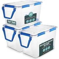 Kreher Aufbewahrungsbox mit Deckel und Dichtungsring (IP67) 100 Liter, rollbar (Set wählbar) (3 St)