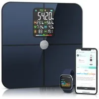 MyBeo Körper-Analyse-Waage Digitale Bluetooth Diagnosewaage mit App-Steuerung, Körperfettwaage, 1-tlg., Full Body Scan, BMI, Körperfett, Wasser & Muskelanteil, bis zu 180 kg