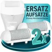 Grundig Hornhautentferner Ersatzrolle Grundig Hornhautentferner elektrisch Pro - 2 Erstazrollen, Austauschbare Ersatzrollen grob mittel
