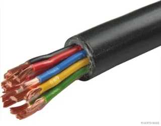 HERTH&BUSS Elektroleitung, FLRYYW 12 x 1,5 + 3 x 2,5 mm², PU braun - 51275645000