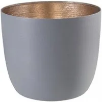 Giftcompany Kerzenhalter Windlicht Madras Cool Grey Gold