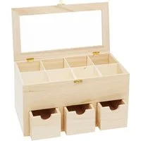 VBS Aufbewahrungsbox (4 St), für Tee, 31,5 cm x 16,5 cm