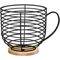 Agger Kapselhalter Aufbewahrung für Kaffeekapseln, Kapselhalter,17 x 16 x 16cm, Kaffee-Organizer für Arbeitsplatte und Kaffeebar,Aufbewahrungskorb