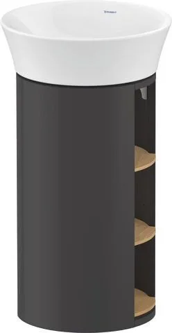 Duravit White Tulip Waschtischunterbau bodenstehend Natur Eiche & Graphit Matt & Hochglanz 410x410x7 WT42390H5H1