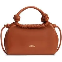 Tommy Hilfiger Umhängetasche TH SOFT LEATHER MED CROSSOVER, Damen Schultertasch, Handtasche, Tragetasche mit Logoschriftzug