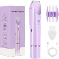 FELIXLEO Beauty-Trimmer Bikini-Rasierer, 2-in-1-Doppelkopf-Bikini-Trimmer & Körperrasierer