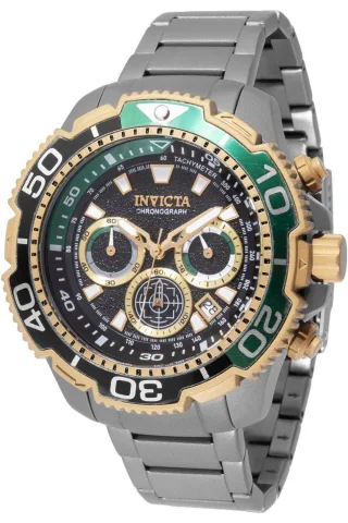Invicta TI-22 49498 Herren Uhr - Quartz Bewegung - Titan mit Schwarzem Zifferblatt - 48 mm