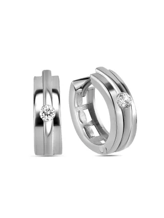 Dkeniz Creolen 925/- Sterling Silber Hochglanz Design Ohrring