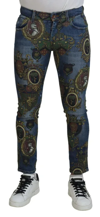 Barockwappen Skinny Jeans