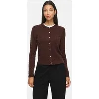 Vila Strickjacke VIKERRY CABLE L/S KNIT CARDIGAN-NOOS Materialmix, normal geschnitten