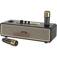 hoco. BS63 Bluetooth-Lautsprecher (Bluetooth-Lautsprecher mit 2 kabellosen Mikrofonen für Karaoke)