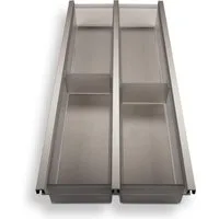 SO-TECH® Besteckeinsatz Cuisio Schubladeneinsatz für blum Antaro und Tandembox, Besteckeinsatz transluzent-graphitgrau 30 cm Korpusbreite