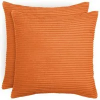 Blumtal Kissenhülle 2er Set Kissenbezug 40x40 cm– Kord Bezug, (2 Stück), weiche Cord Kissenbezüge mit verstecktem Reißverschluss