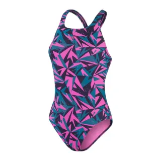 Speedo - "Hyper Boom Allover Medalist" Badeanzug für Damen (Marine/Orchidee)